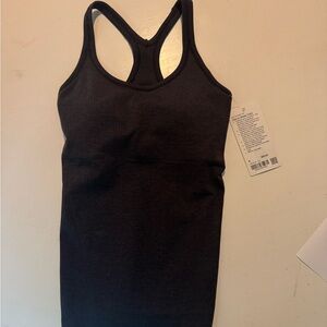 NWT Lululemon Ebb to street tank black size 6